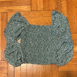 Abercrombie Green Floral Women's Top